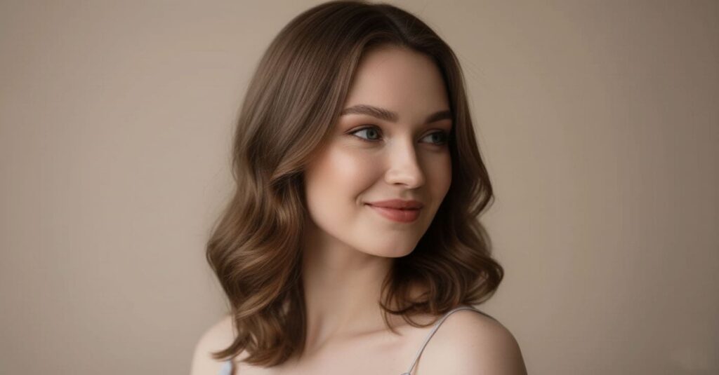 mujer joven mostando su rinoplastia